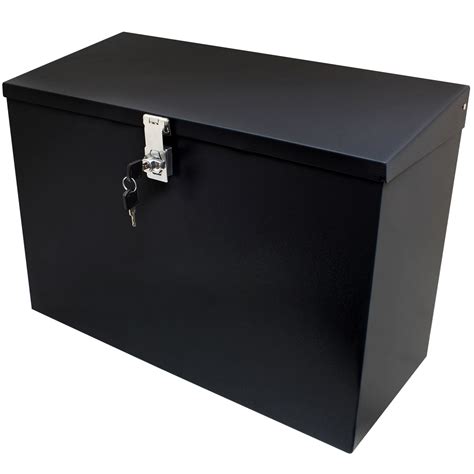 hardcastle large black metal lockable parcel box|large galvanized mailboxes.